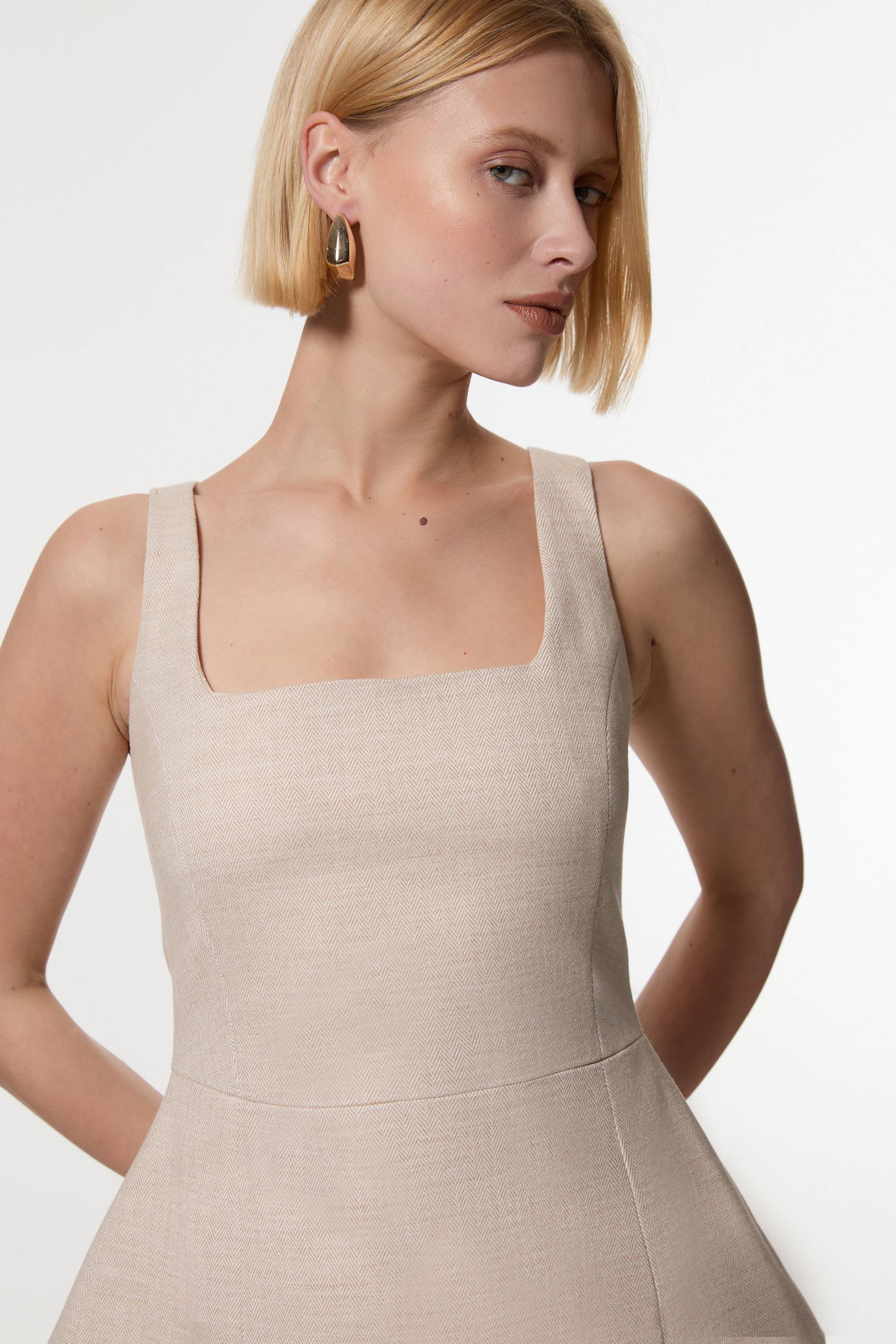 KarenMillen Combinaison tailleur à motif chevrons et jambes larges