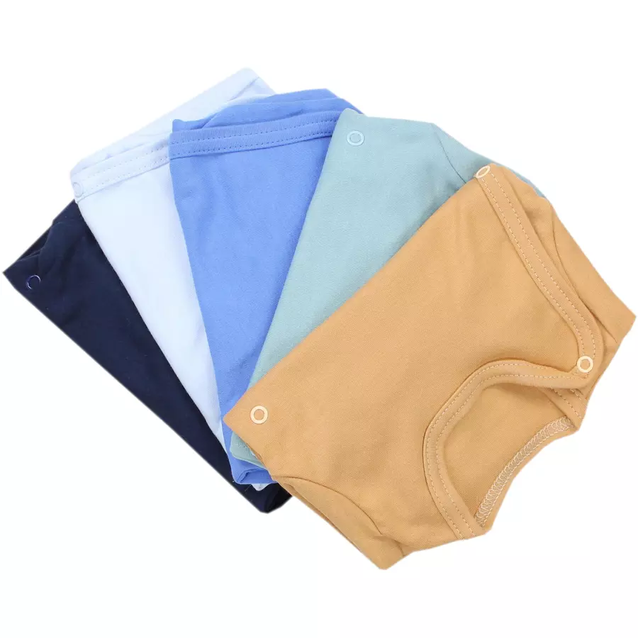 TupTam Baby Jungen Wickelshirt Langarm 5er Set blau
