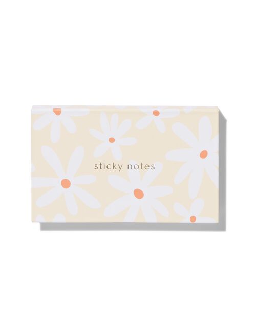 mémos autocollants dans un carnet fleur