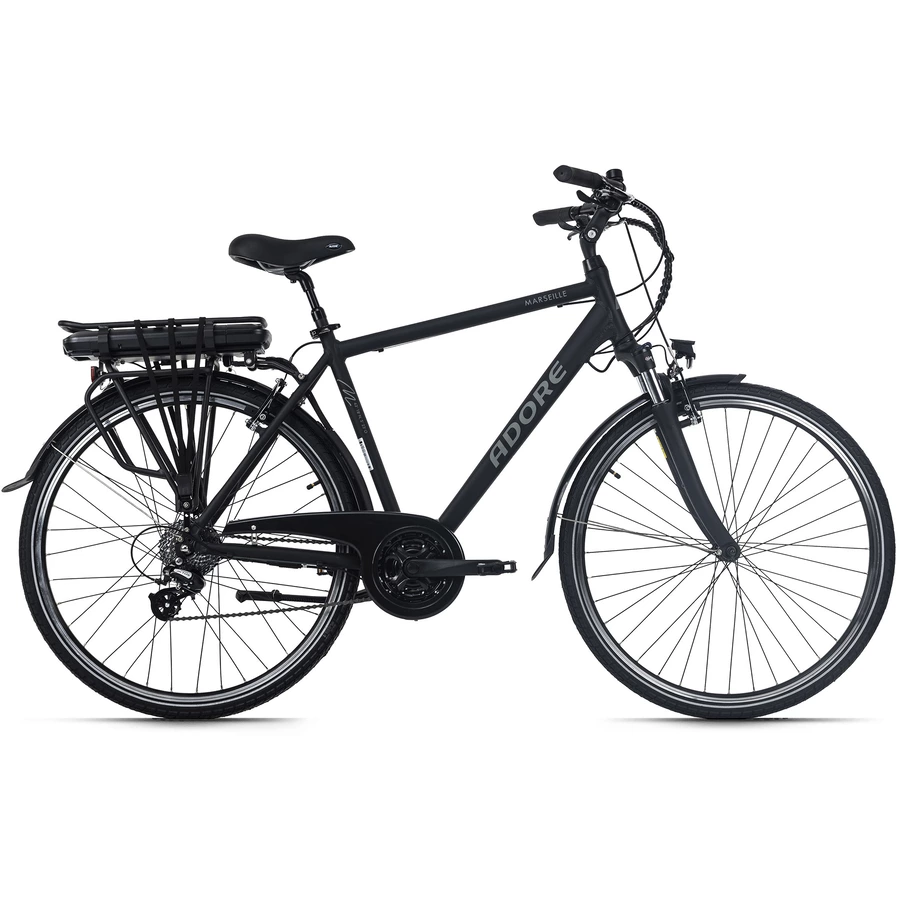 Adore Pedelec E-Bike Herren Cityrad 28'' Adore Marseille schwarz schwarz