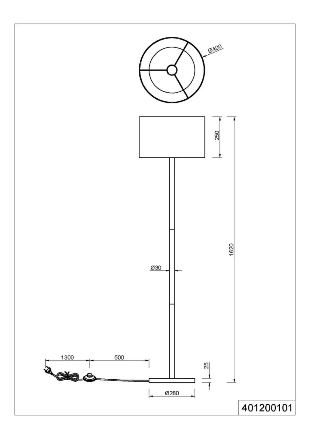 Stehlampe Korba