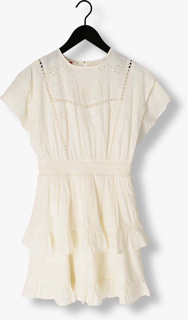 SCOTCH & SODA gebroken wit scotch & soda mini jurk mini dress with broderie anglaise