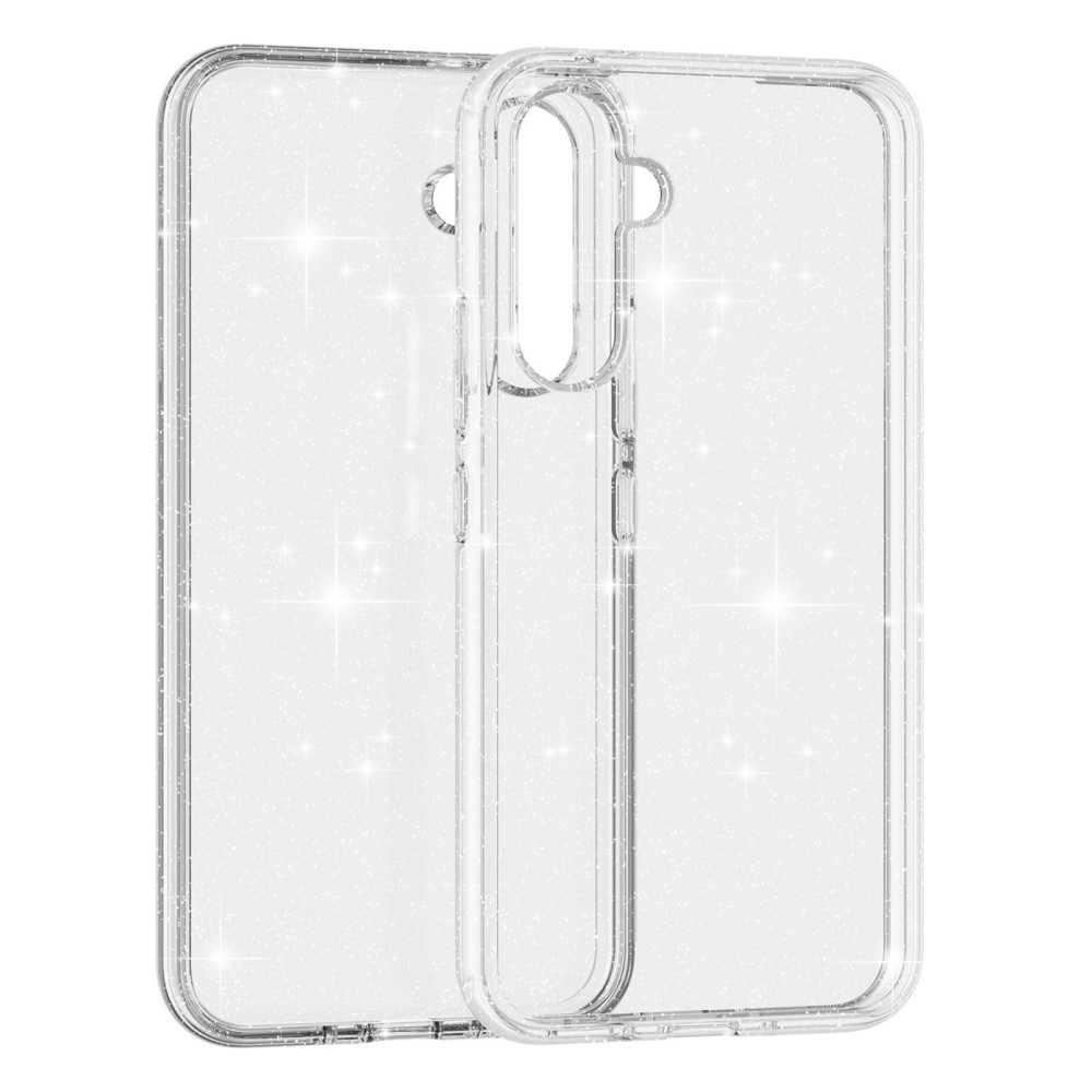 Samsung Galaxy A54 5G Hybrid Hardcase Schutzhülle im Glitzer Design - Silber / Transparent
