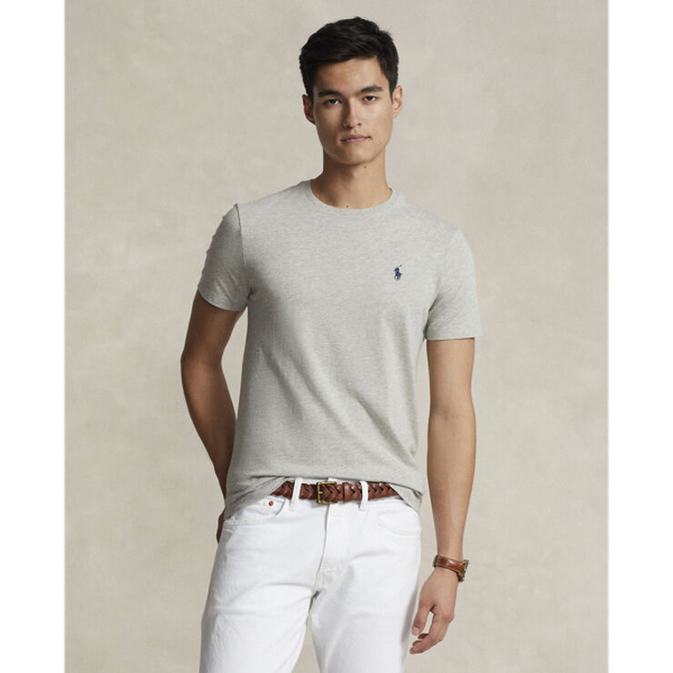 Polo Ralph Lauren Custom Slim Fit Cotton T-Shirt New grey heather