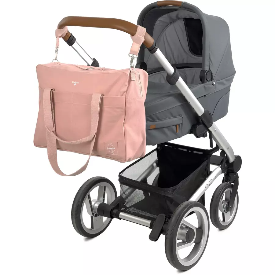 LÄSSIG Wickeltasche Green Label Cotton Essential Bag rosa