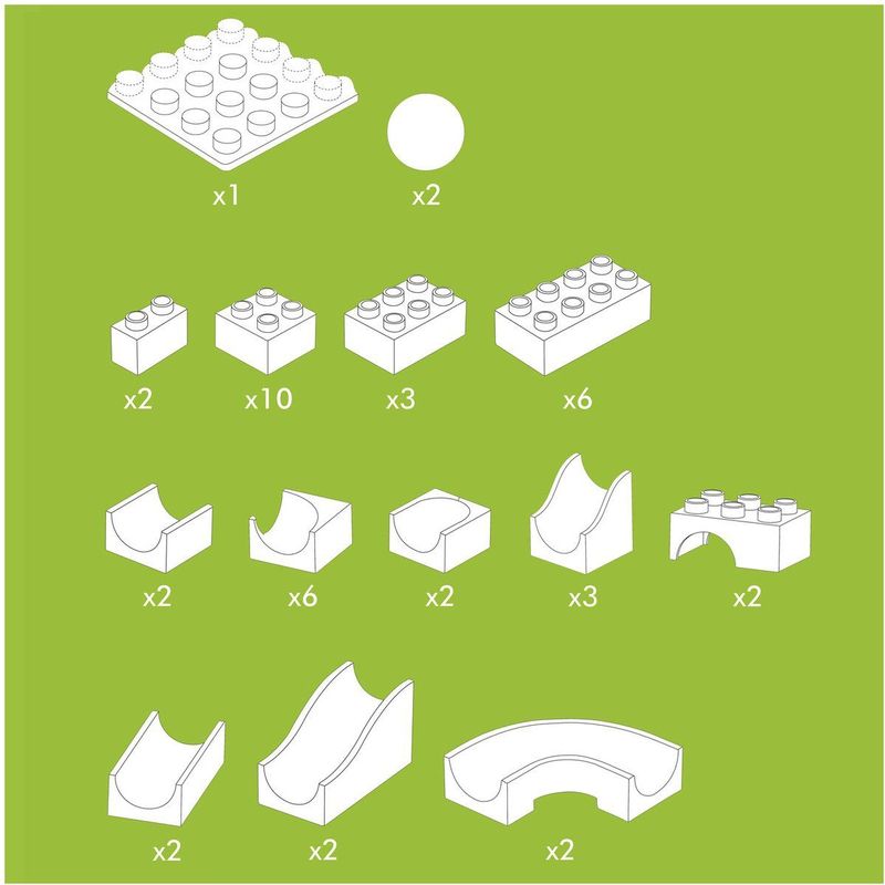 Hubelino - Miniset - Knikkerbaan - Kunststof