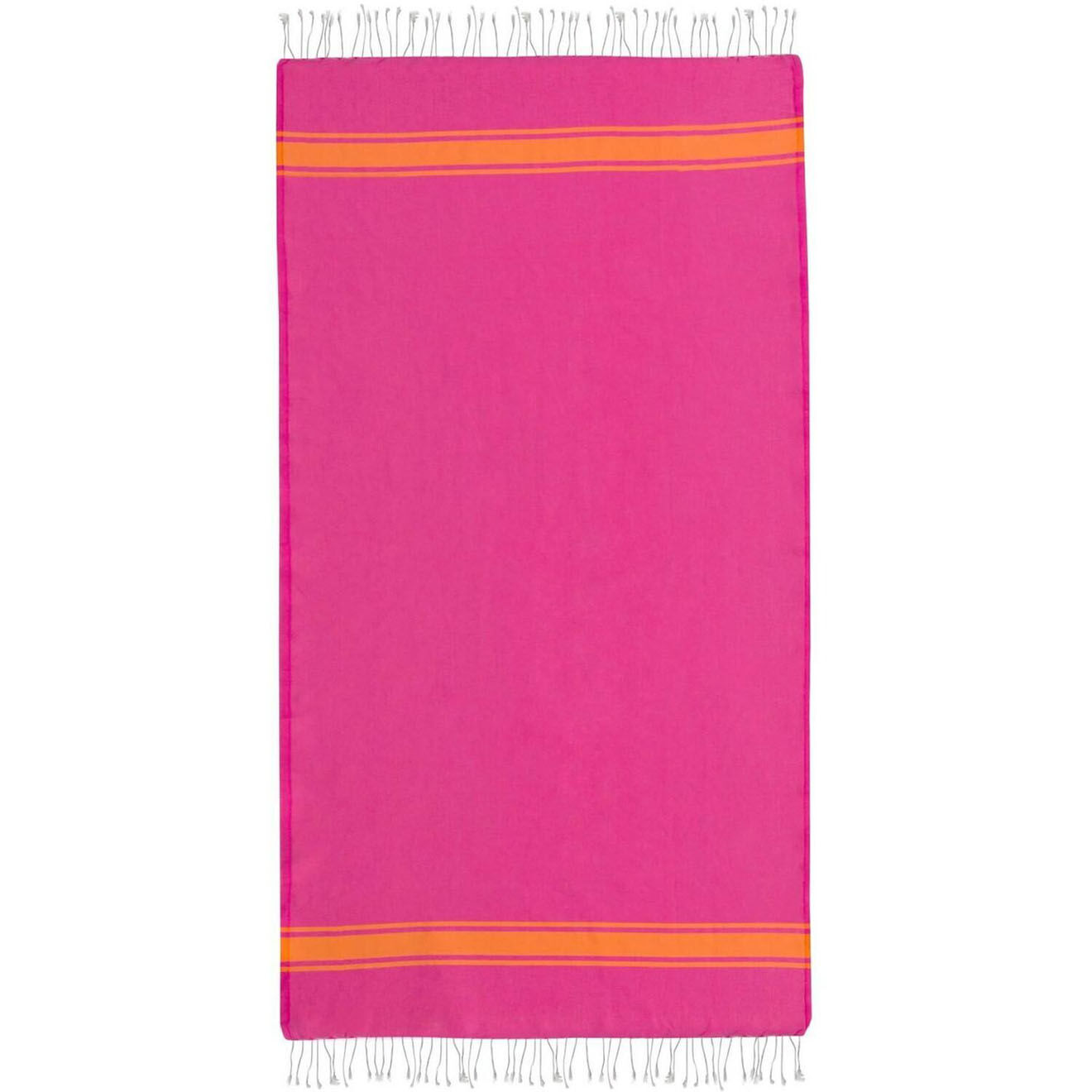 Febronie Fouta Traditionelle St Tropez rose fuschia/orange - 100x200 cm