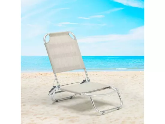 Chaise de plage pliante transat de piscine solide BAY