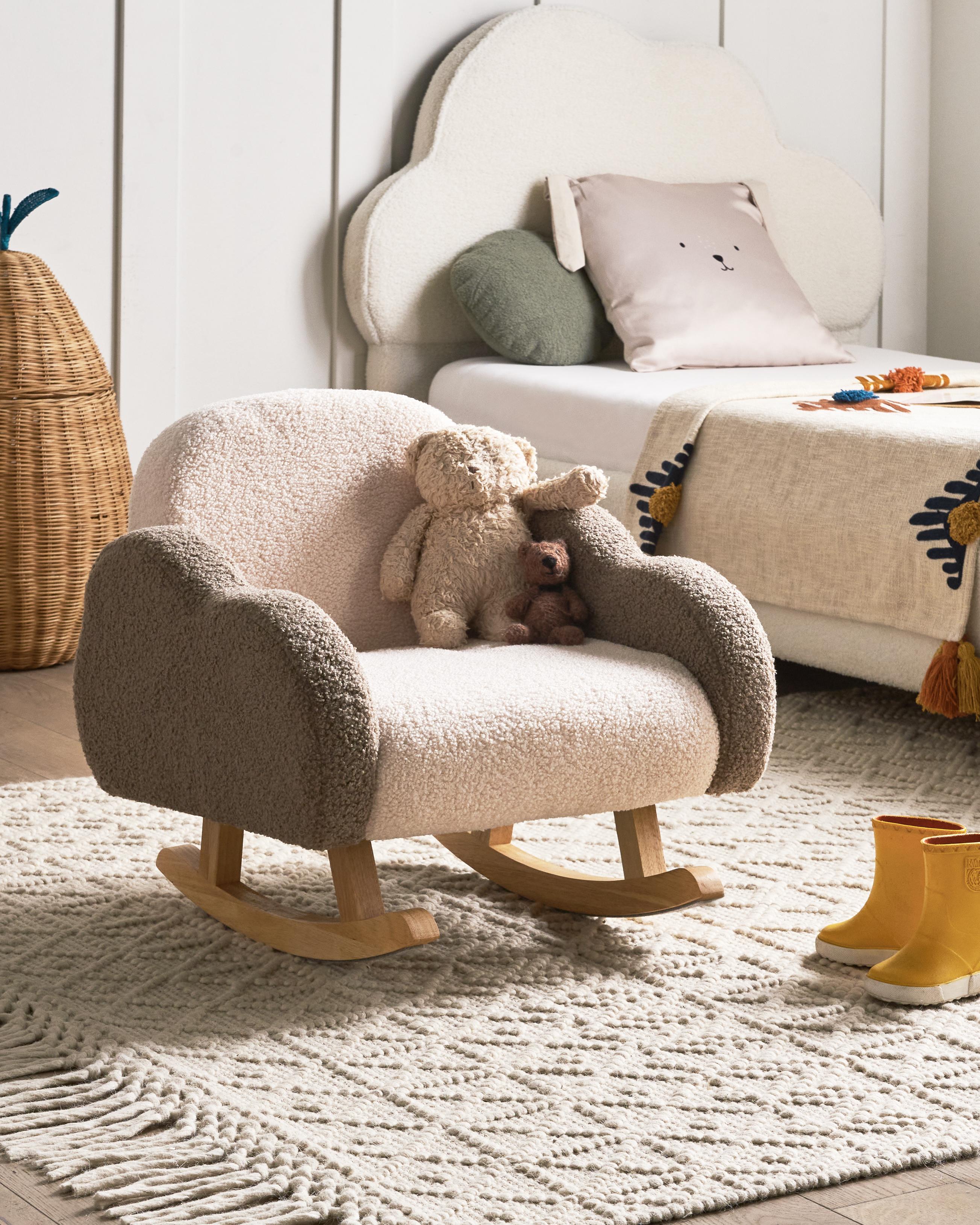 Kinderschommelstoel Wolk SKARE Bouclé Beige