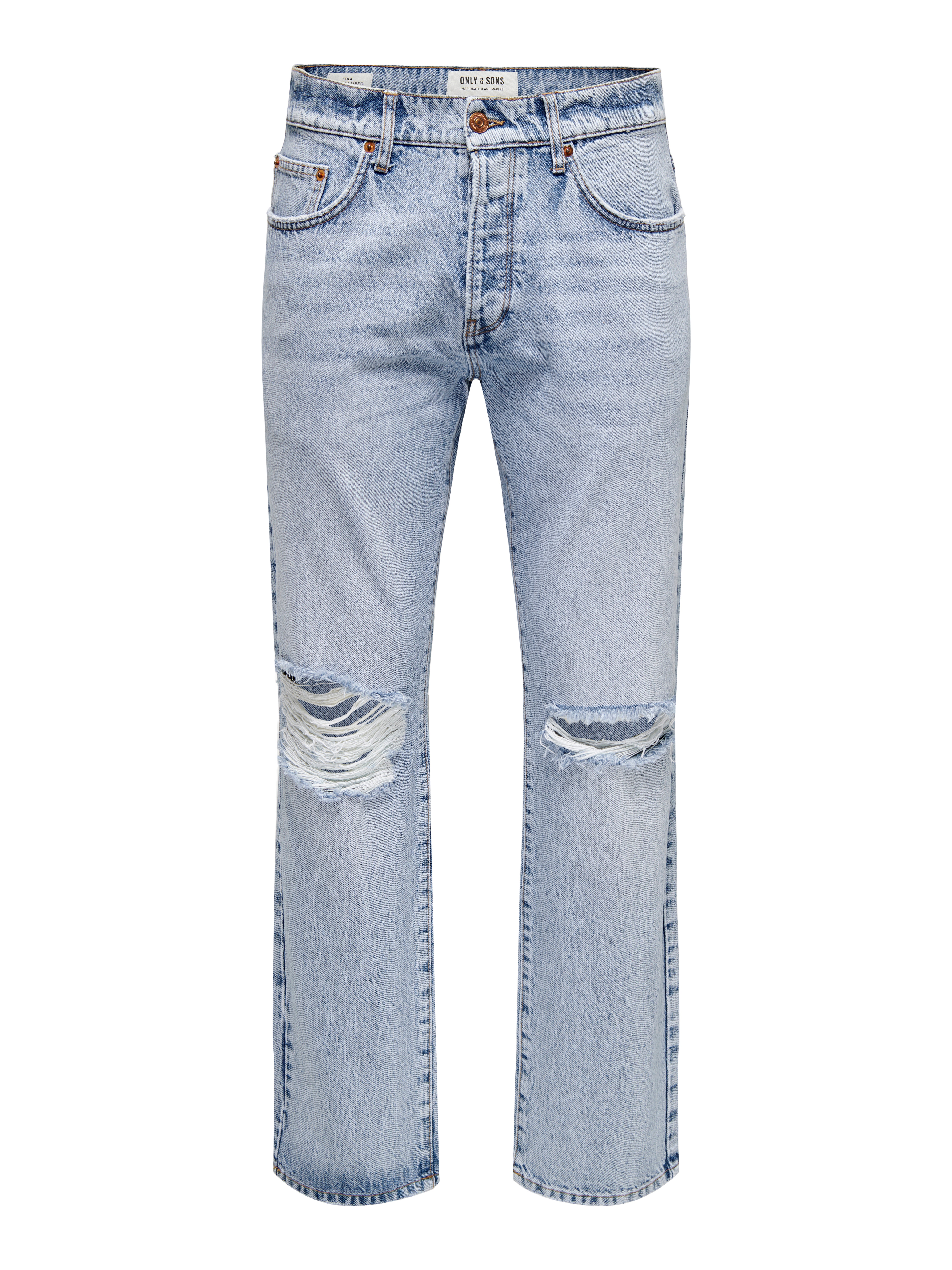 ONSEDGE Mittlere Taille Gerade geschnitten Jeans Light Blue Denim