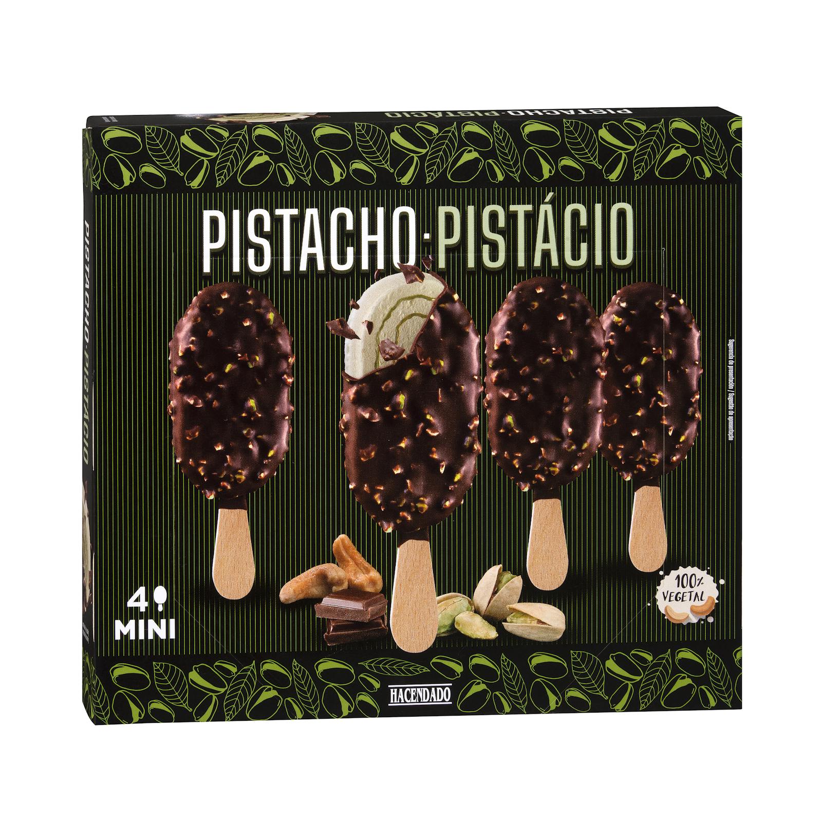 Mini glace végétale à base de noix de cajou et crème de pistache Hacendado