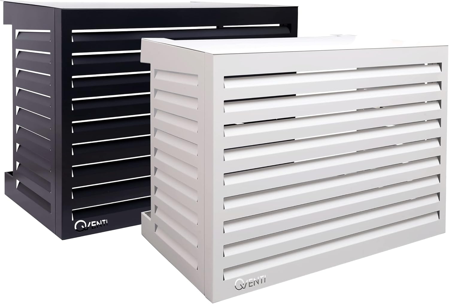 Abdeckung für Klimaanlage - Anthrazit/Grau - Aluminium - Schutzgitter - Verkleidung - Einfache Montage - Größe M - Außenmaße (LxBxH): 115 x 57,5 x 85 cm