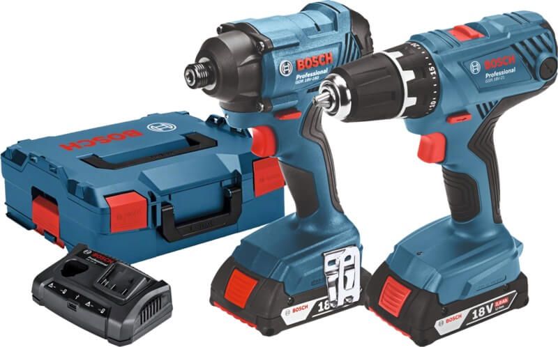 Bosch Combipack 18V GDR   GSR Accu toolkit in L-Boxx - 06019G5101