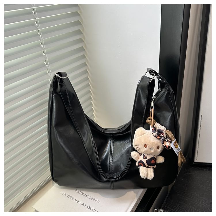 Maorong - Effen imitatieleren crossbodytas