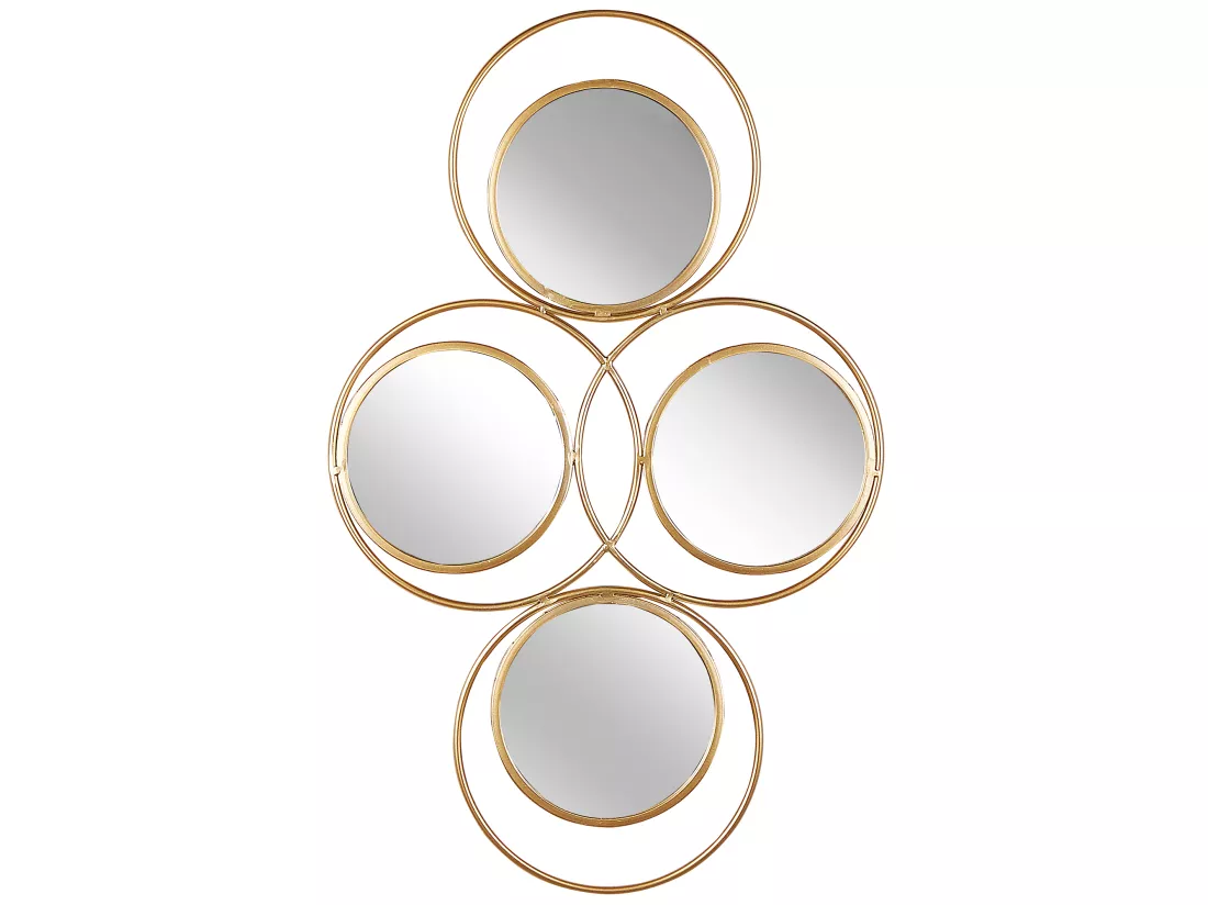 Miroir LESCAR 50 cm 80 cm Métal Doré
