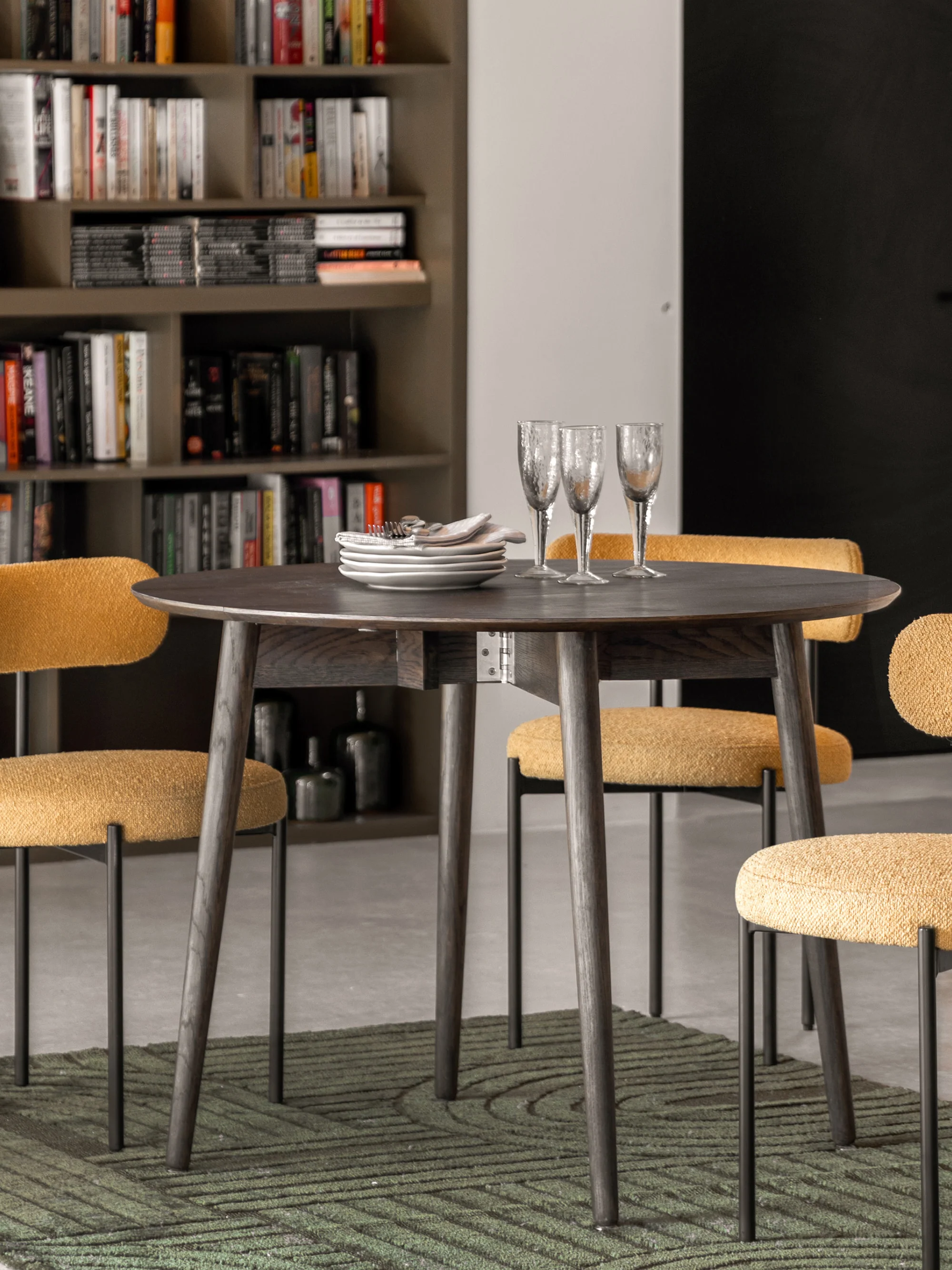 Ronde uitschuifbare eettafel Hatfield