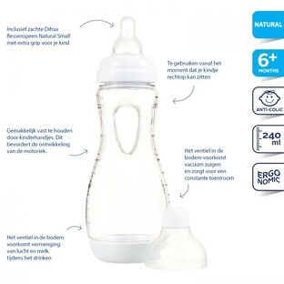 Difrax Handgreep Babyfles 240 ml 1ST