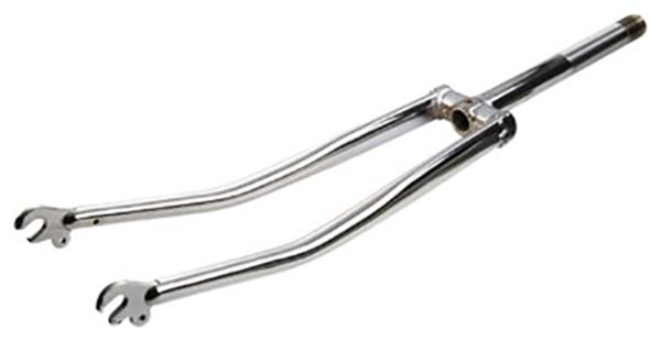 FOURCHE TRADI 650B ACIER CHROME FILETE 1  FIXATION FREIN TRADI