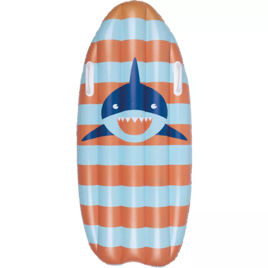 Swim Essentials Aufblasbares Surfboard Shark gestreift