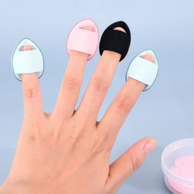 Finger Puff Makeup Svampe 5-Pak Sort