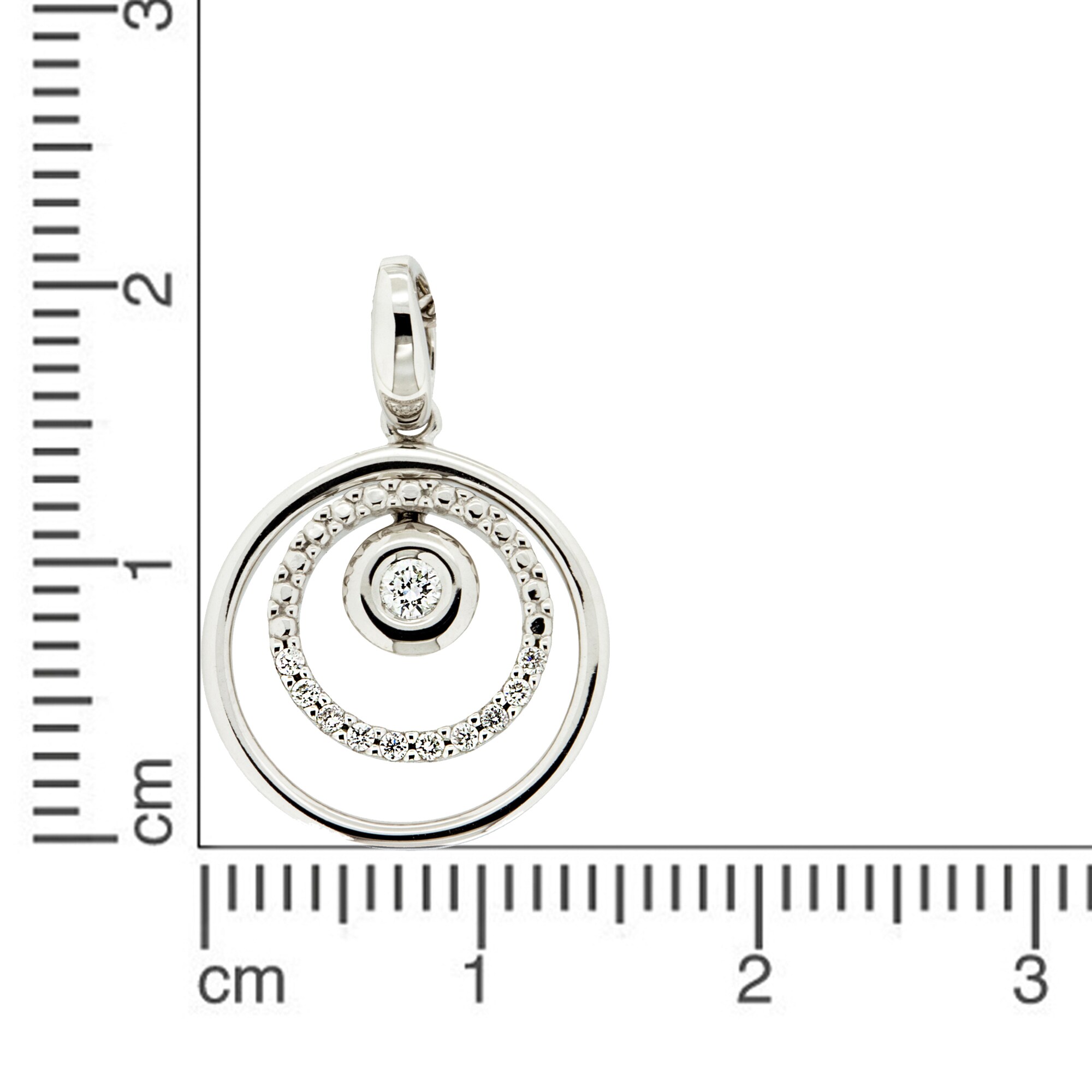 Orolino Anhänger 585 Gold mit 11x Brillant zus. 0,08ct.