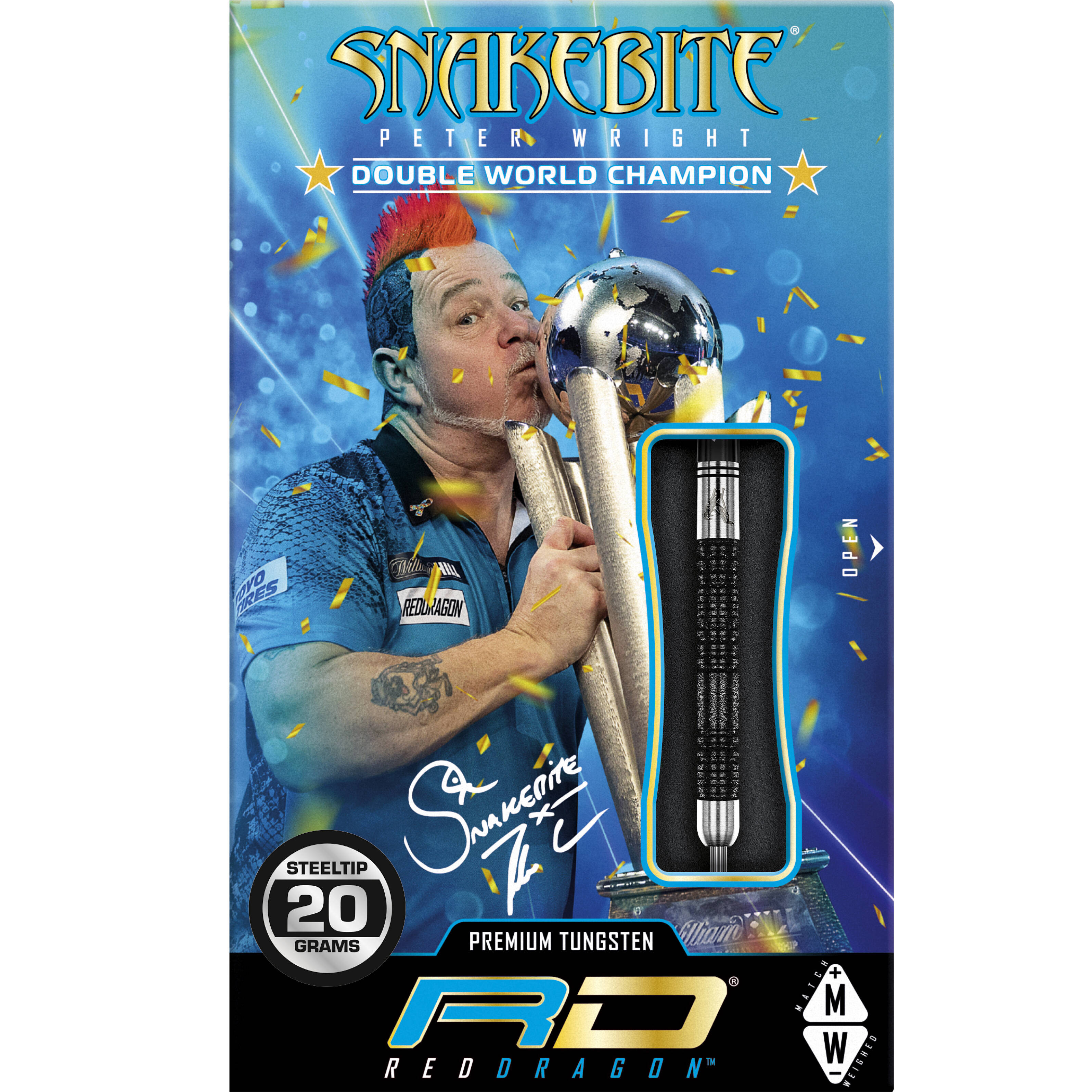 Red Dragon - Peter Wright - Euro 11 Element DWC Black - Steeldart