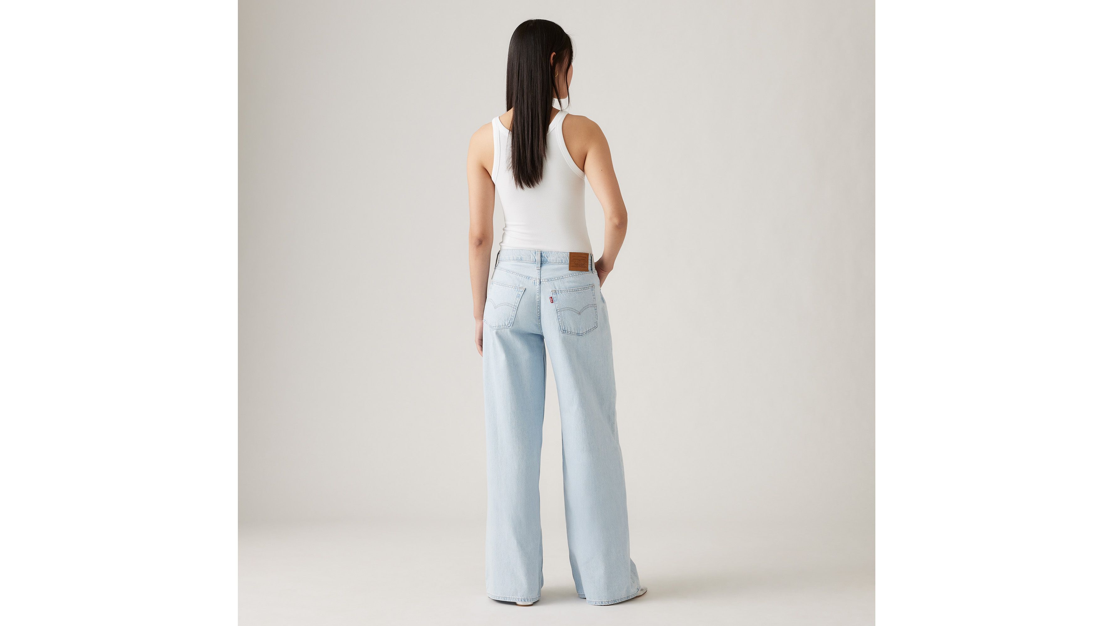 Jean Baggy Dad Wide Leg Lightweight - Never Going To Change - Bleu