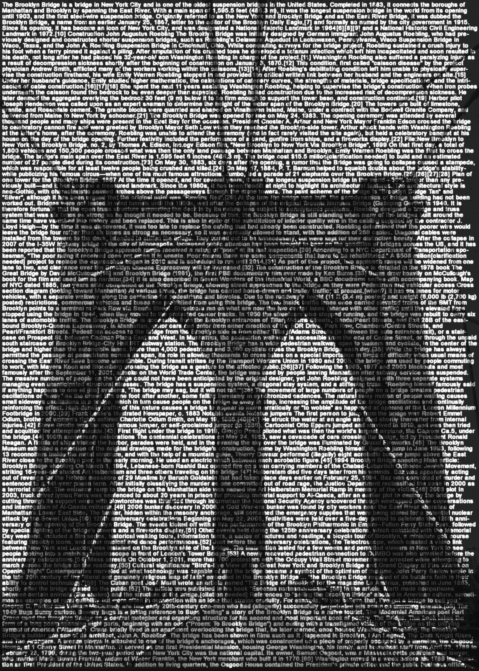Brooklyn Bridge by Ralph Ueltzhoeffer - Limited Edition. Edition of: 150. Signed.