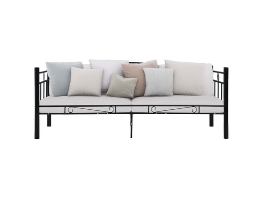 VIDAXL - Sommier  90 x 200 Cadre de lit de repos noir métal 90 x 200 cm