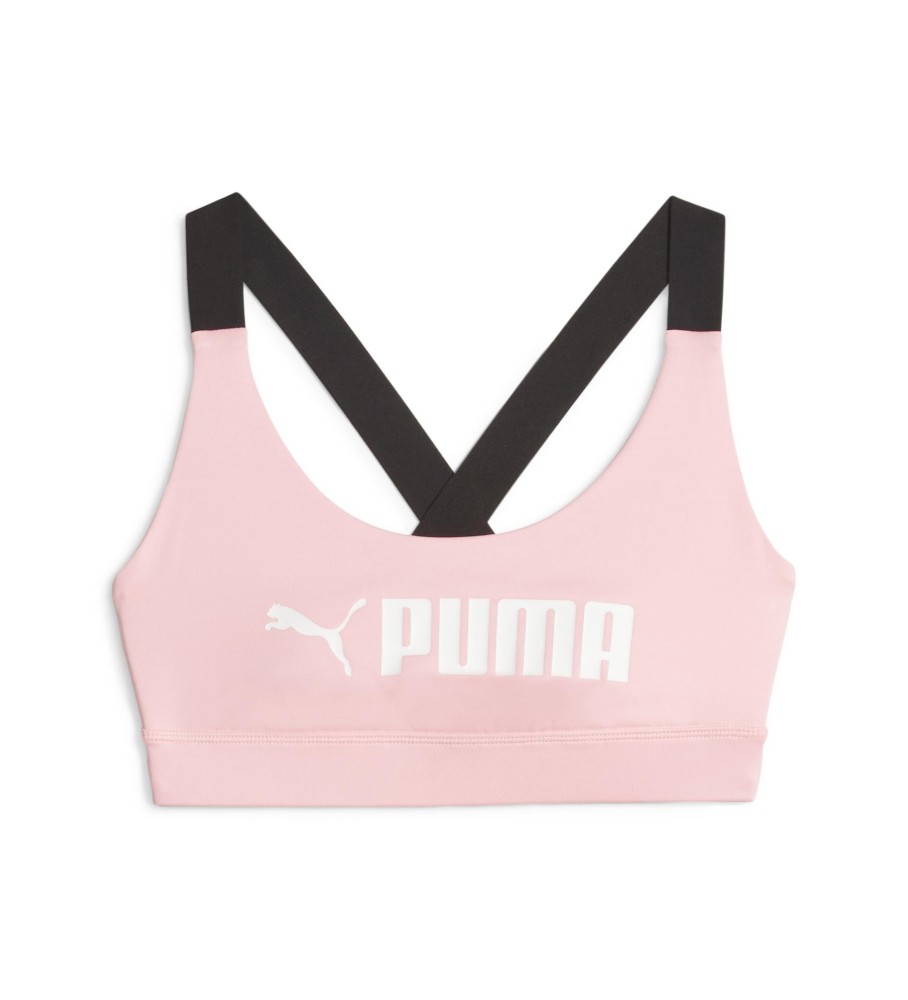 Sutiã de treino Puma Fit Mid Impact, rosa
