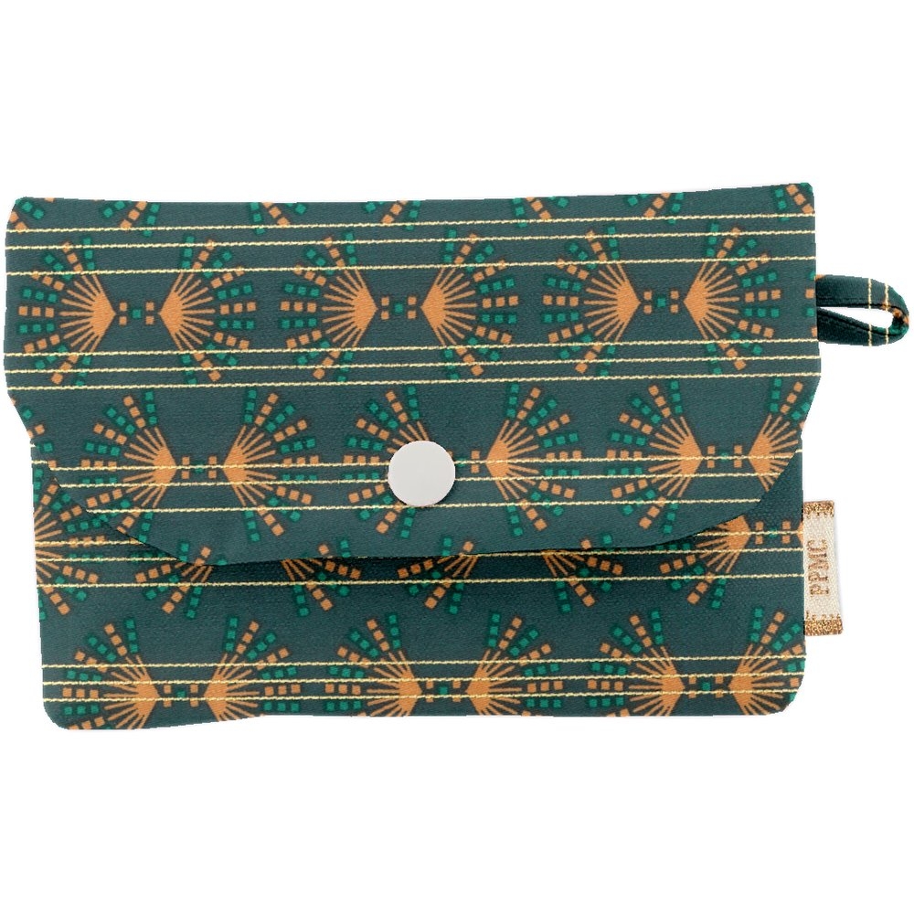 Pochette Savon Eventail Or Vert