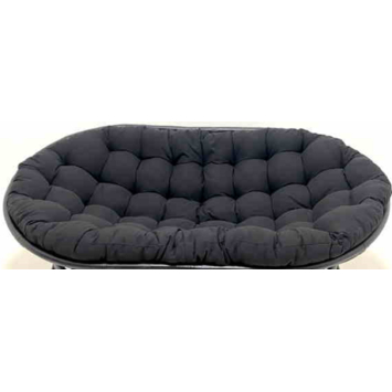 Loungestoel Mamasan zwart rotan