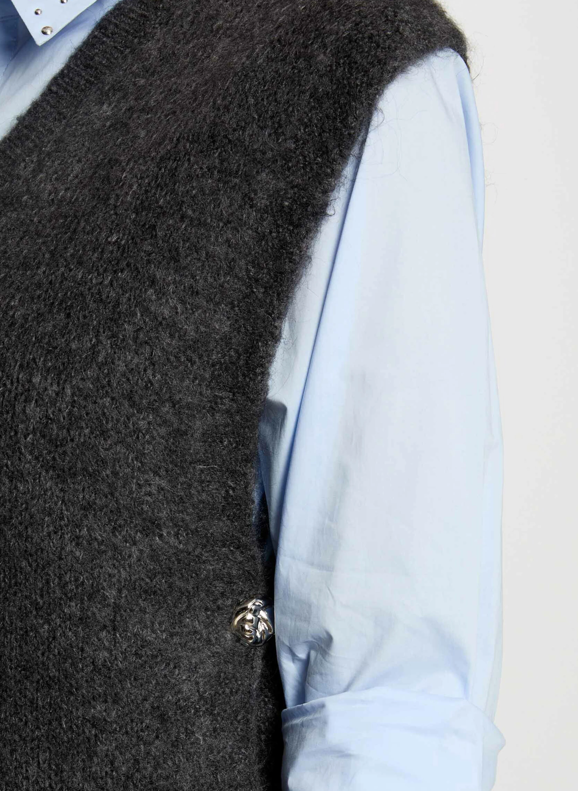 MPLUIE - Pull col V| Gris