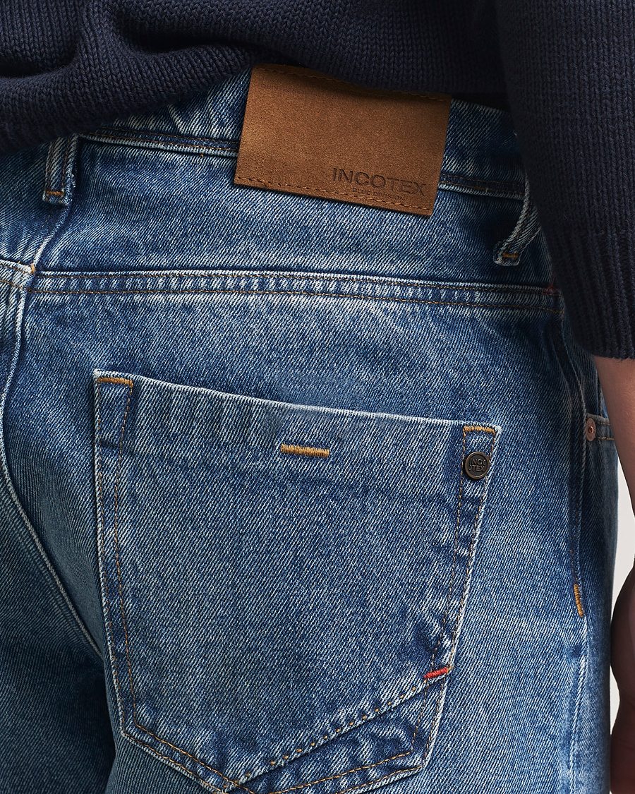 Incotex 5-Pocket Stretch Denim Light Wash