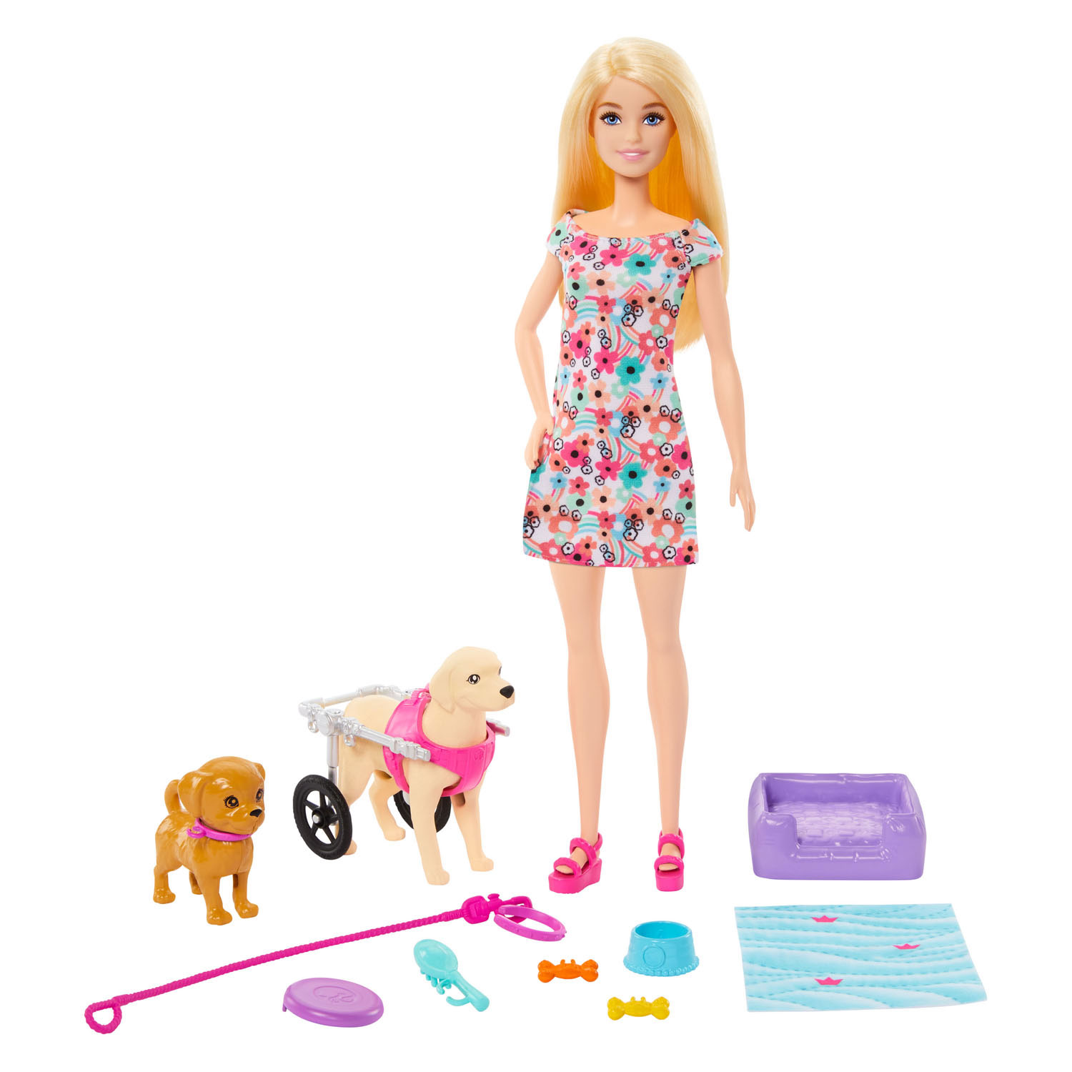 Barbie Modepop met Hondjes Speelset