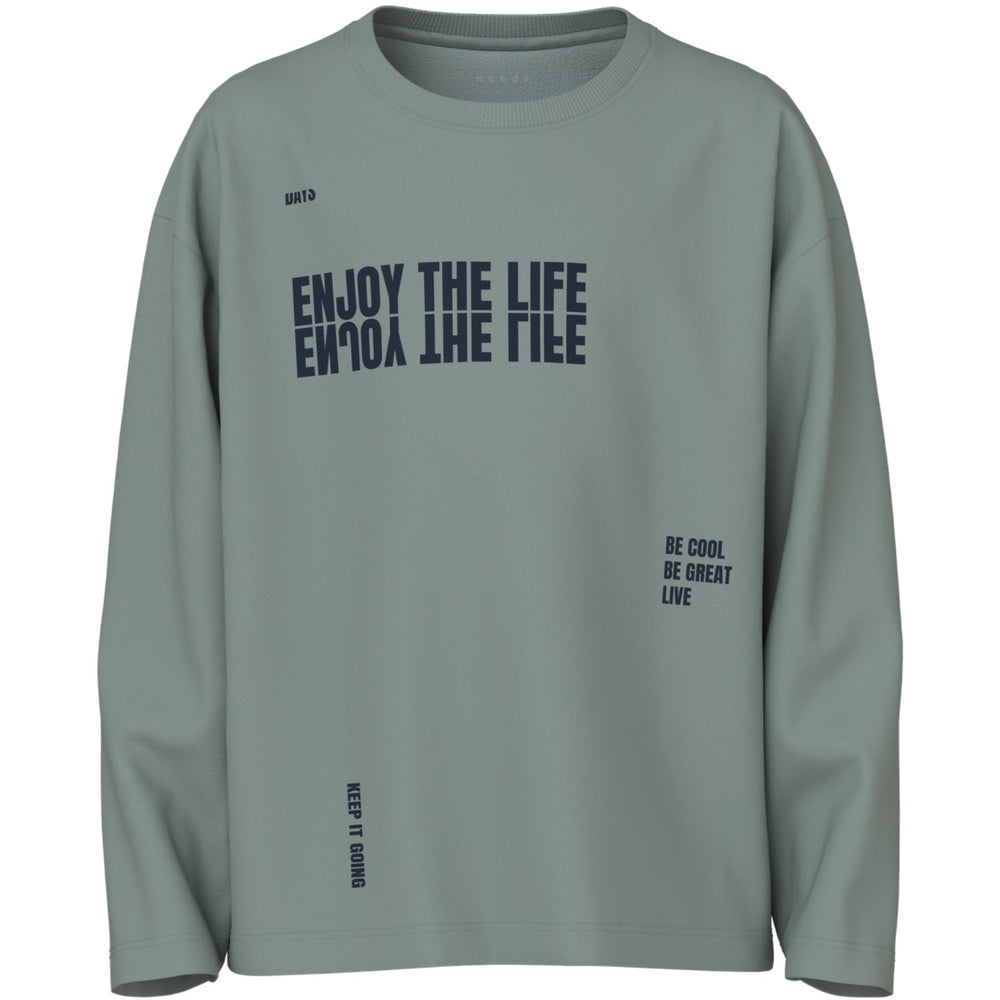 Køb Name It Jadeite Enjoy The Life Be Cool Nkmvictor Ls Rlx Top