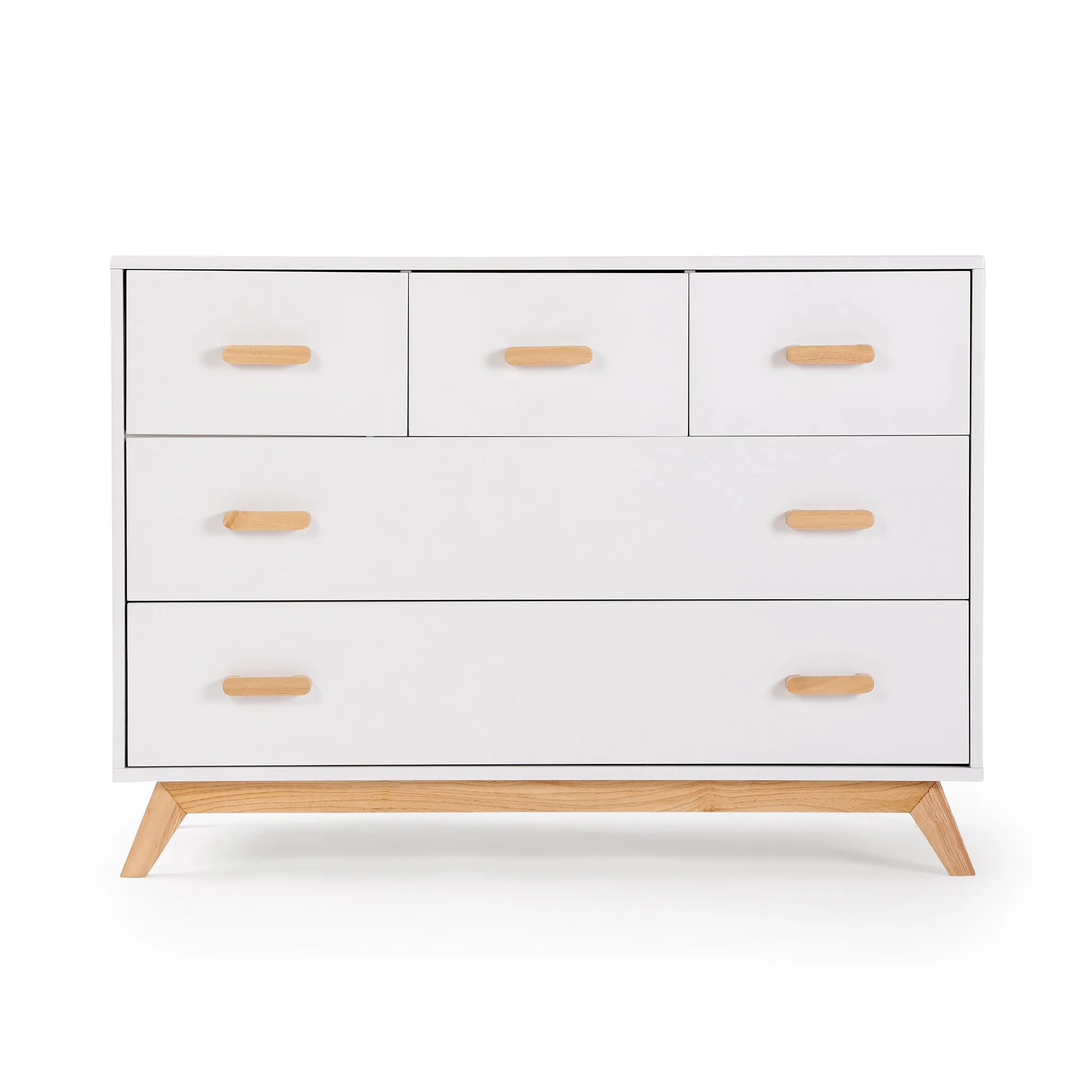 dadada Bureau 5 tiroirs Soho - Blanc  Naturel