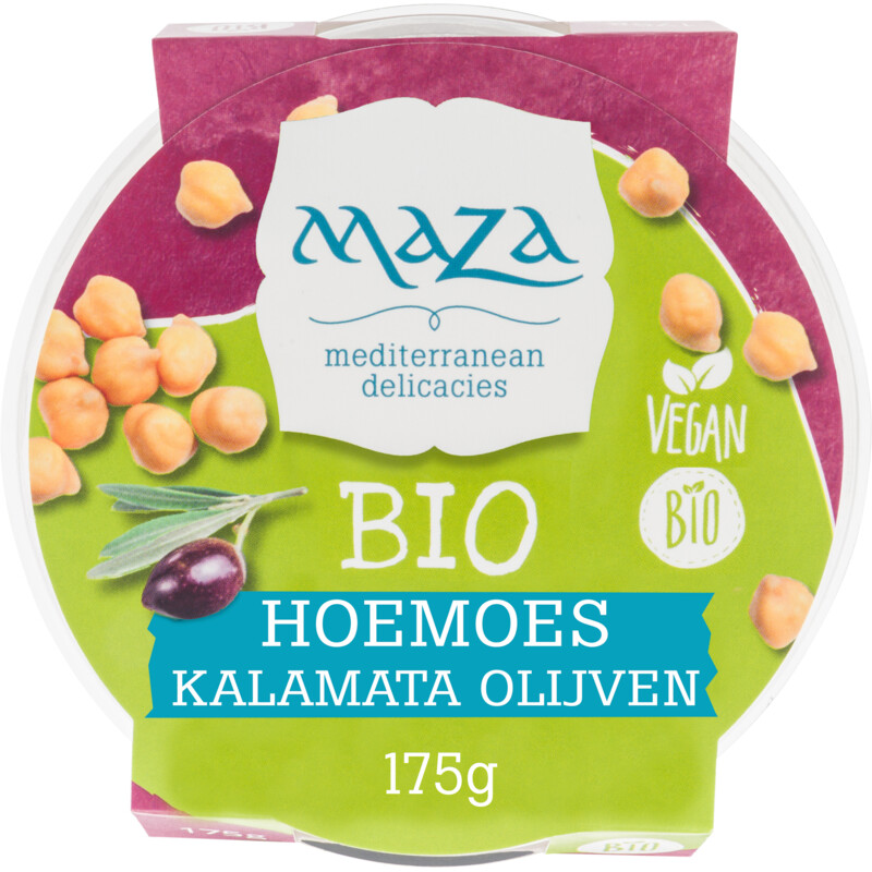 Maza Biologische hoemoes kalamata olijven