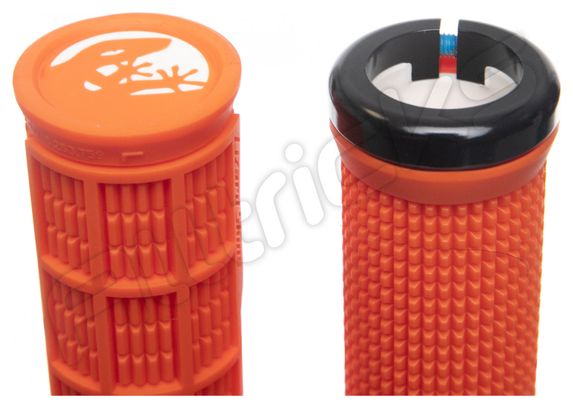 Paire de Grips Lizard Skins Machine Single Lock-On Blaze Orange