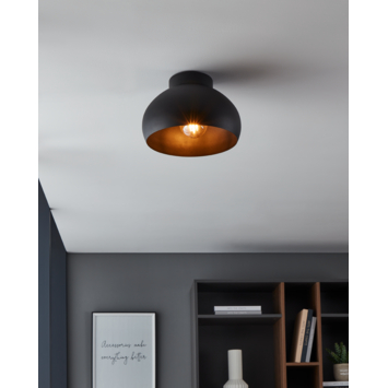 Eglo plafondlamp Mogano Ø 28 cm zwart
