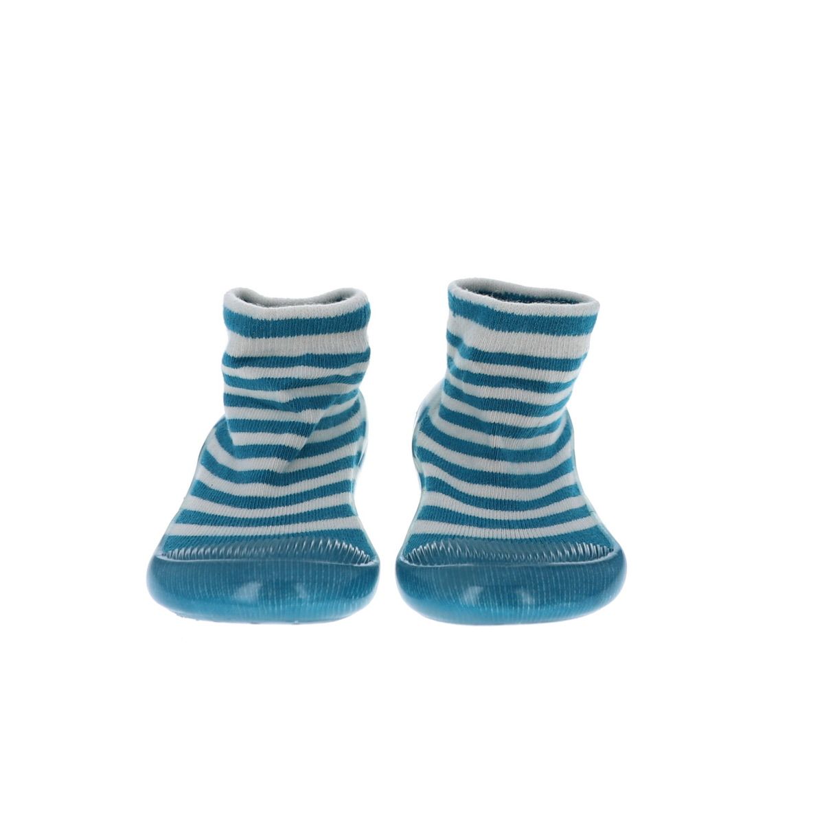 Chaussinettes rayées bleues - P'tit bichon