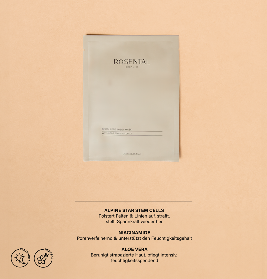Rosental Organics  Décolleté Sheet Mask, 25 ml