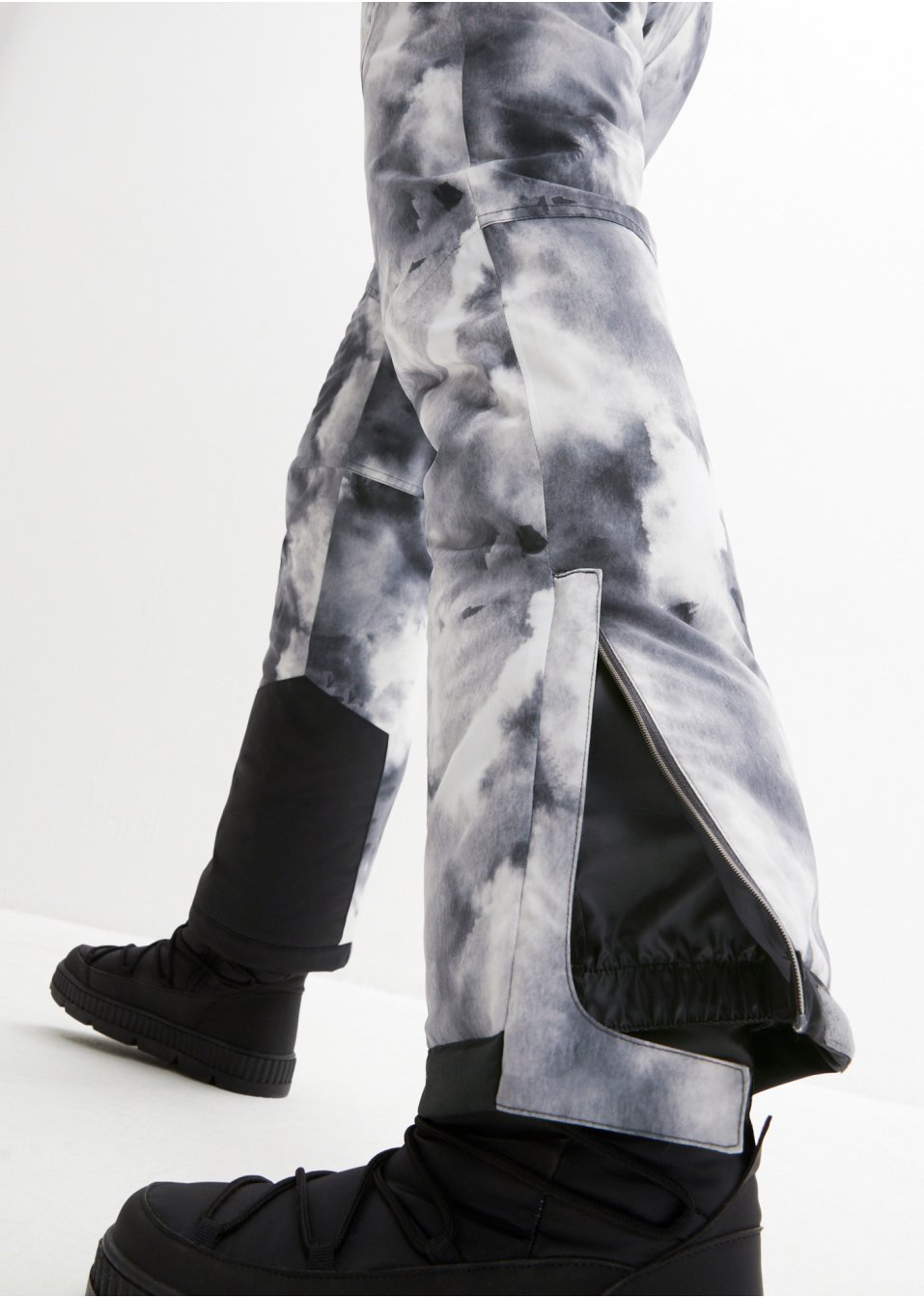 Pantalon thermique fonctionnel de ski, avec bretelles amovibles, imperméable, coupe droite