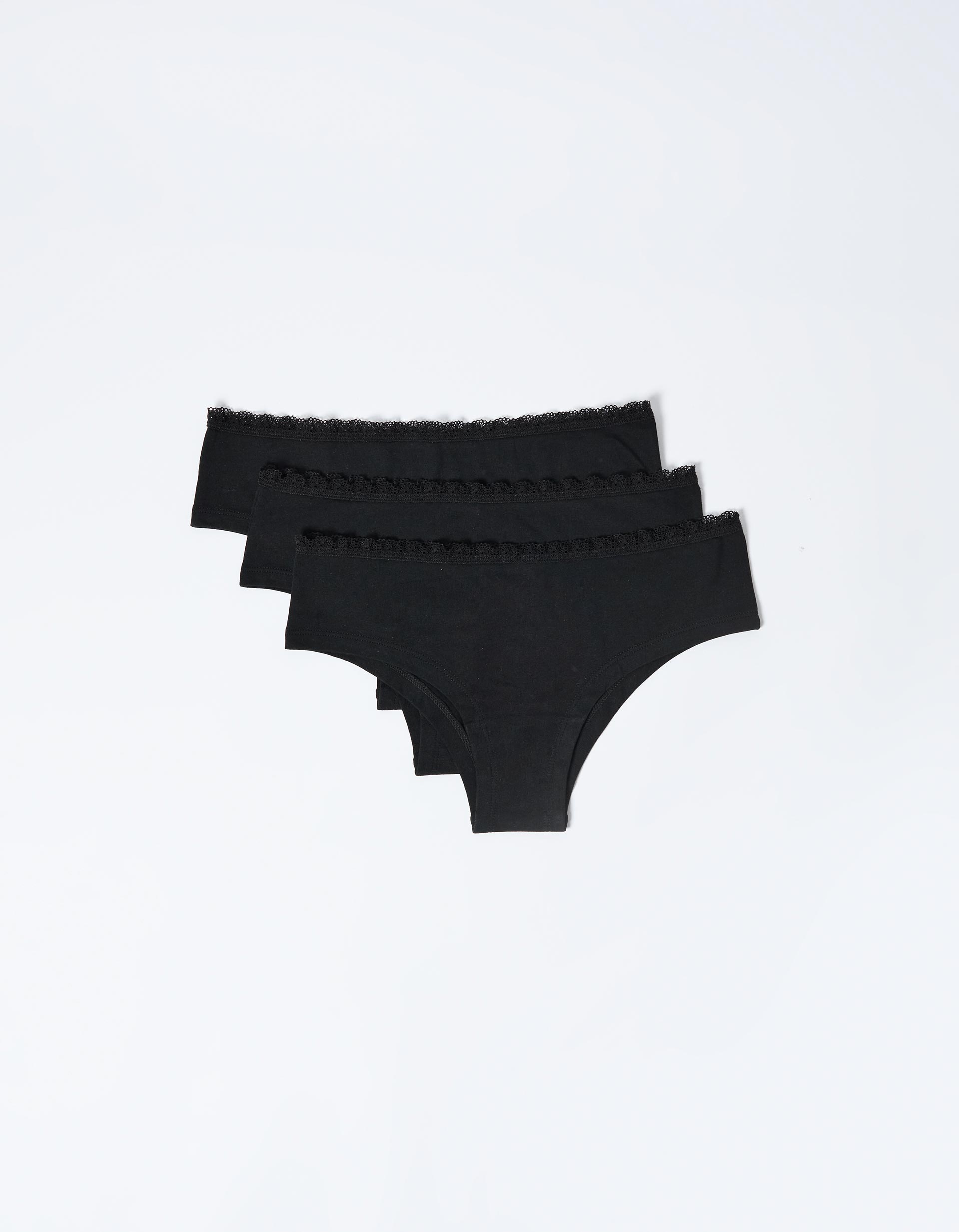 Pack 3 Cuecas, Mulher, Preto