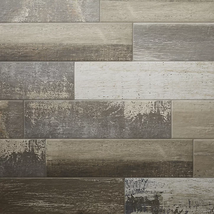 Carrelage sol naturel 15 x 60 cm Worn Wood
