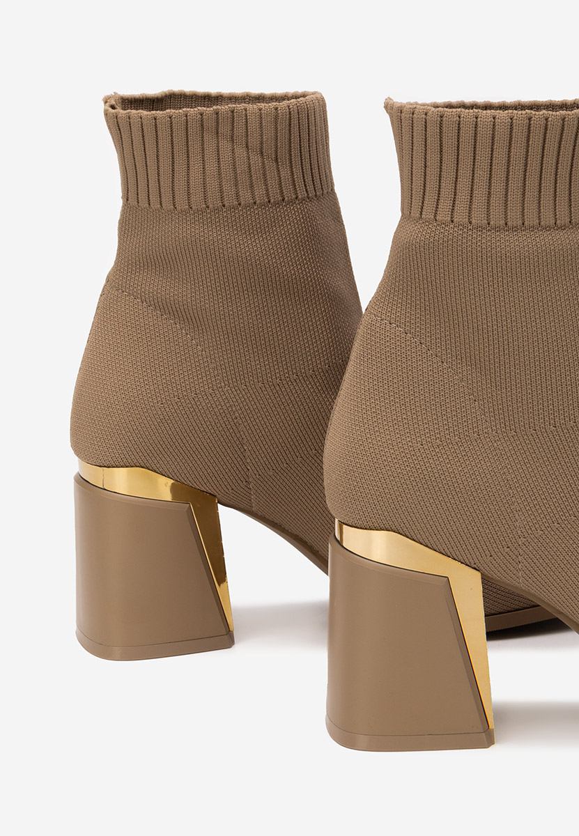 Bottines chaussettes kaki Mirelina