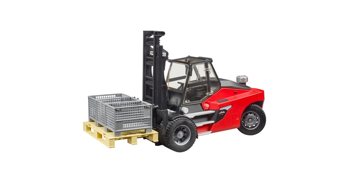 bruderLinde HT160S heftruck met pallet en 3 palletkooien  Modelvoertuig  (02513)