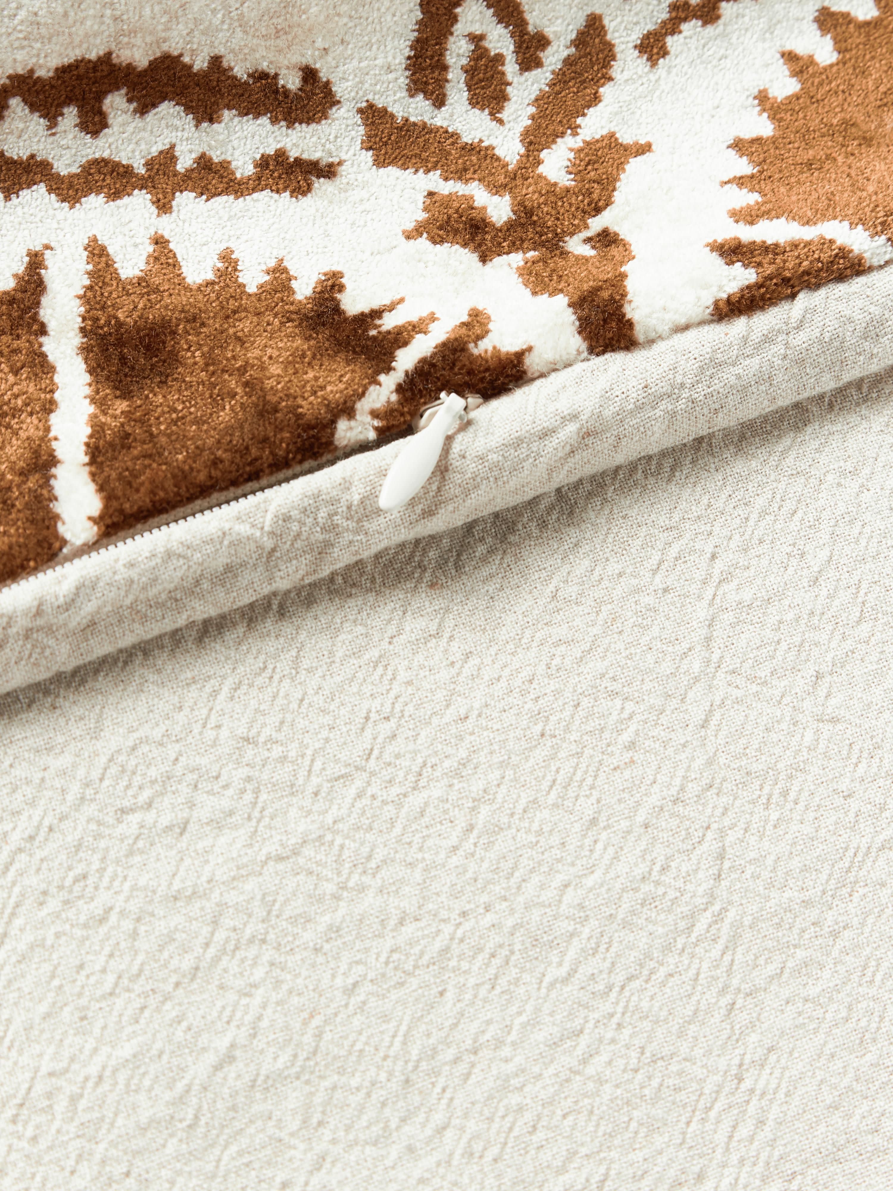 Viscose kussenhoes Hazel met ingeweven jacquardpatroon