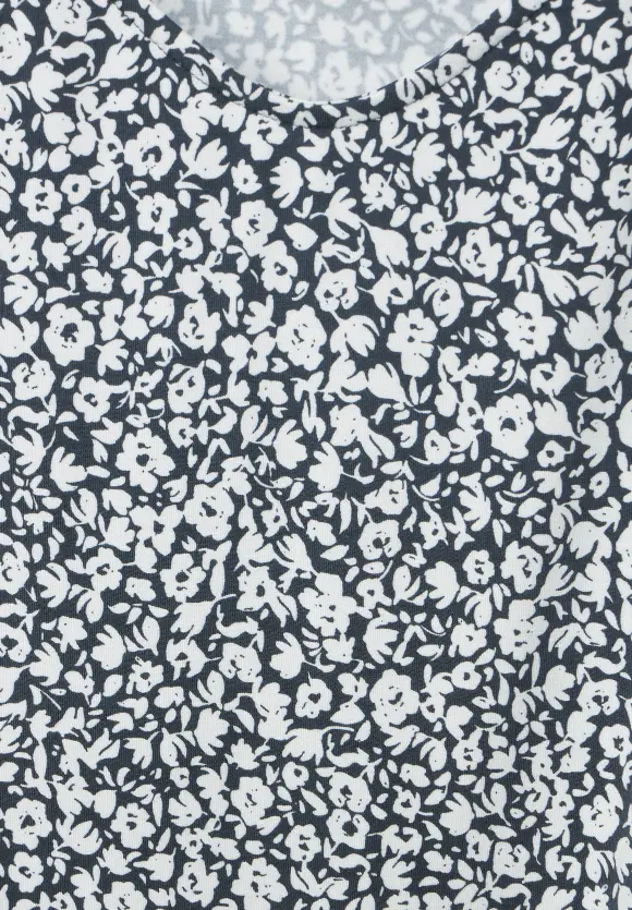 Shirtkleid mit Blumenprint - cool vintage green