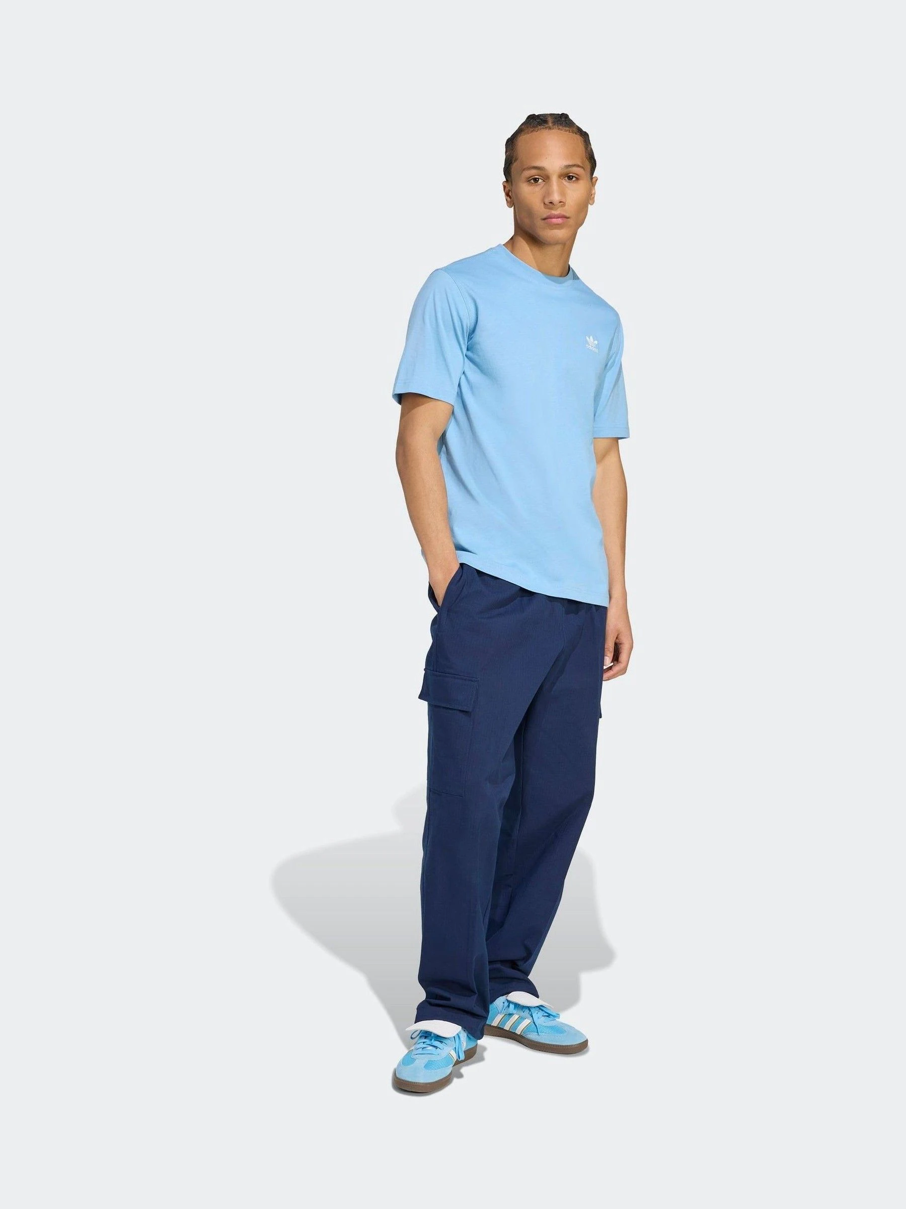 Blauw - adidas Originals Trefoil Essentials geweven joggingbroek